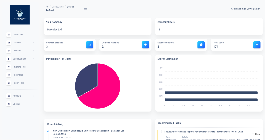 RiskBuddy Dashboard